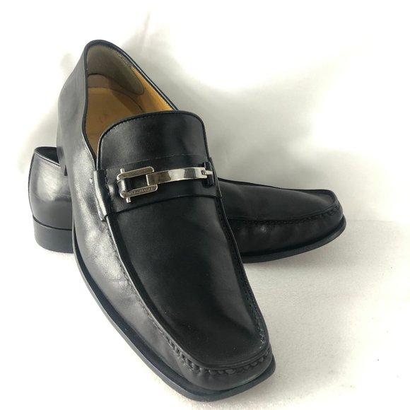 Bruno Magli Tavulla Black Leather Loafers Size 10M